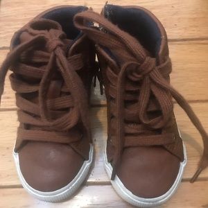 Toddler boy brown boots